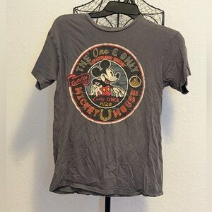 Disney Gray Mickey Mouse Short Sleeve Tee